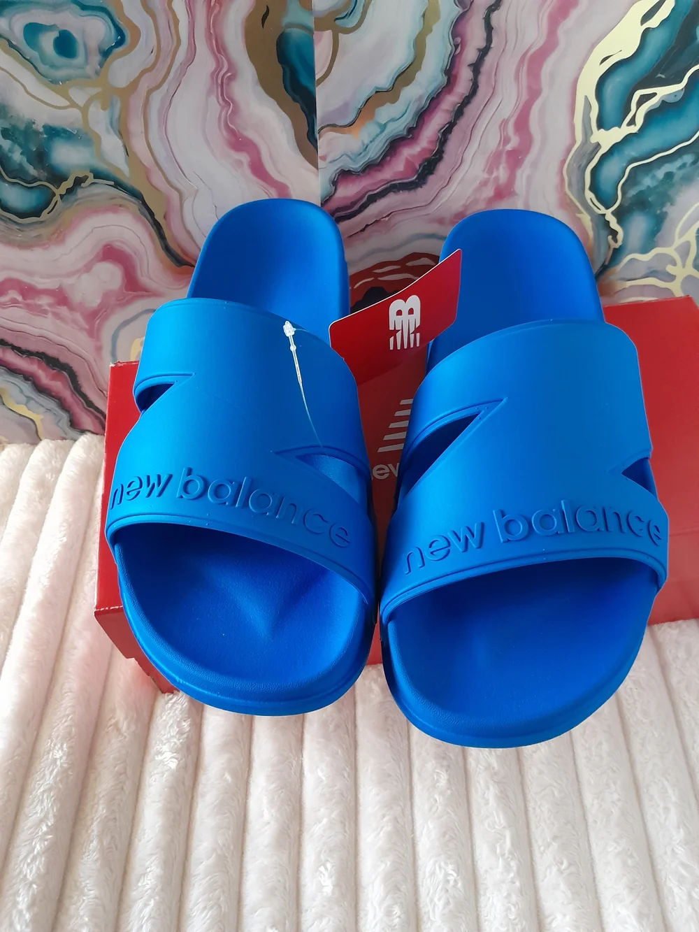 New Balance 200 N Slide Sandals Blue Oasis Men 11 D NIB